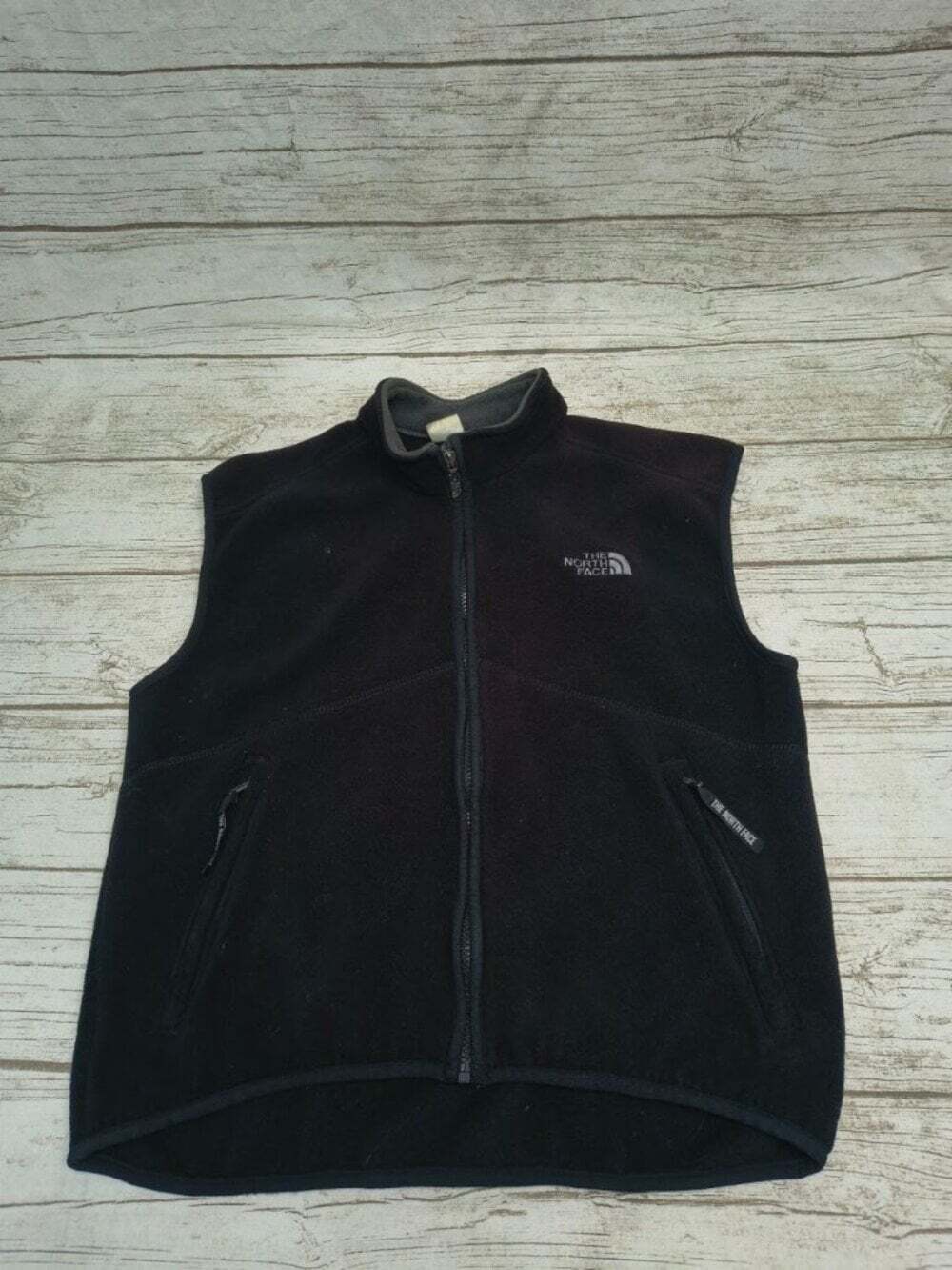 Vintage The North Face Made in USA Black Fleece Vest Men's M